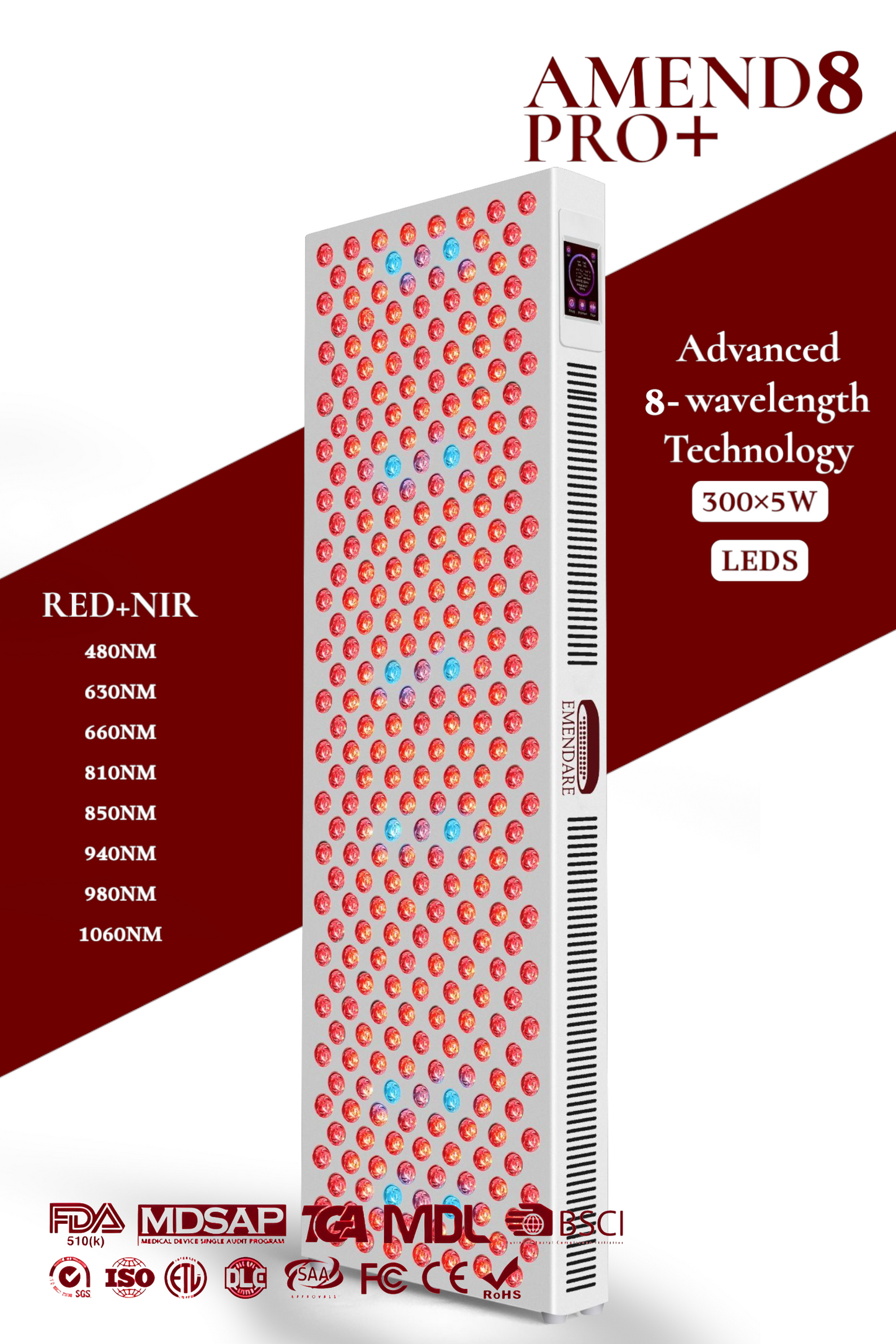 AMEND8 Red Light Therapy Panel