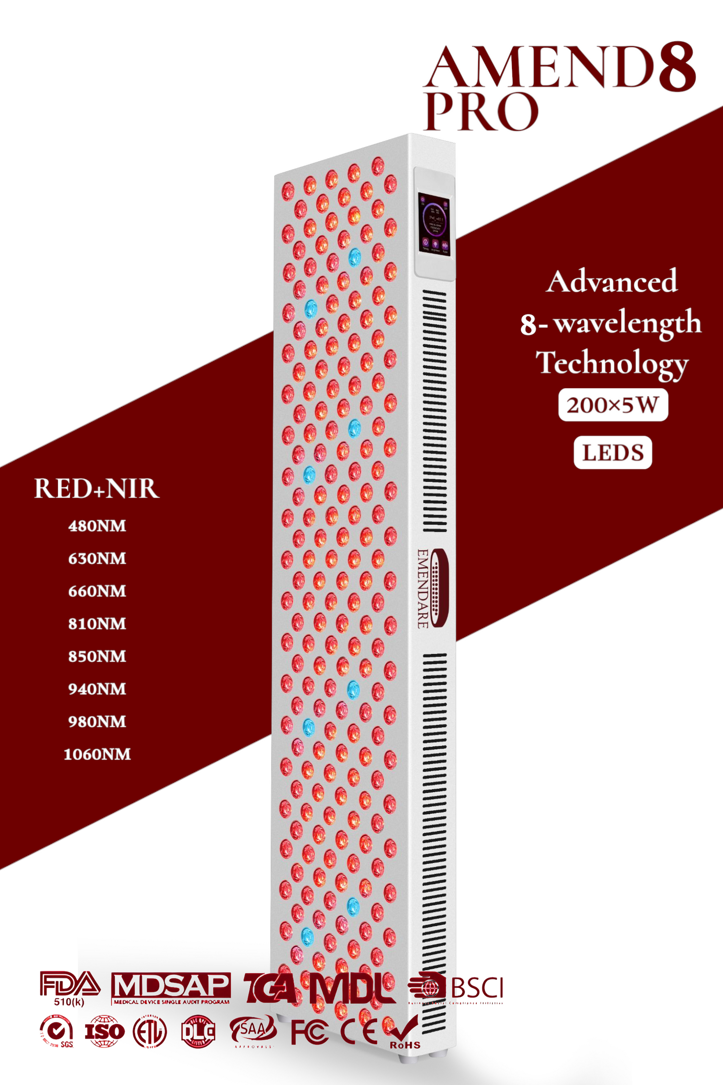 AMEND8 Red Light Therapy Panel
