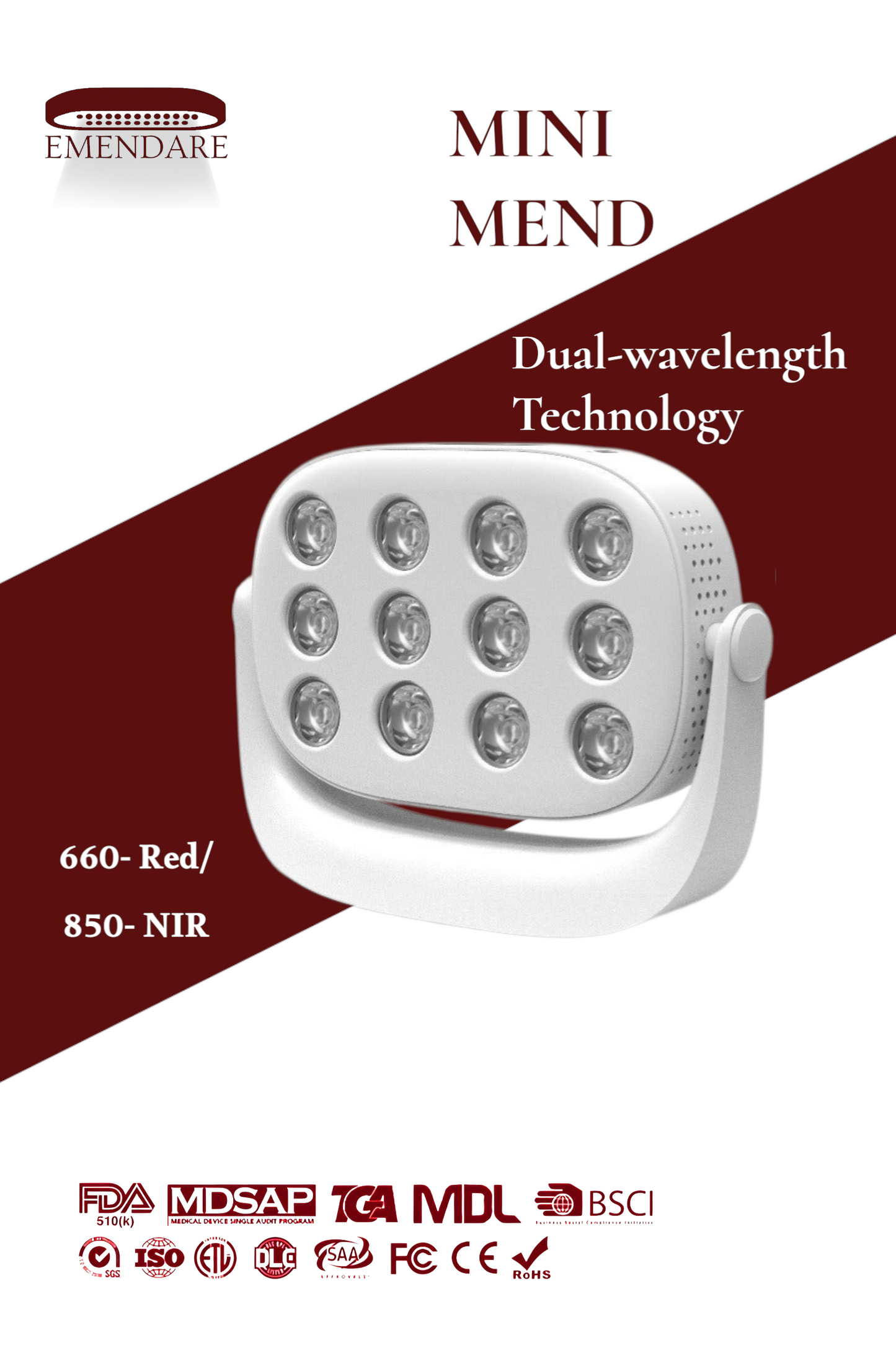 MINI MEND Red Light Therapy Panel